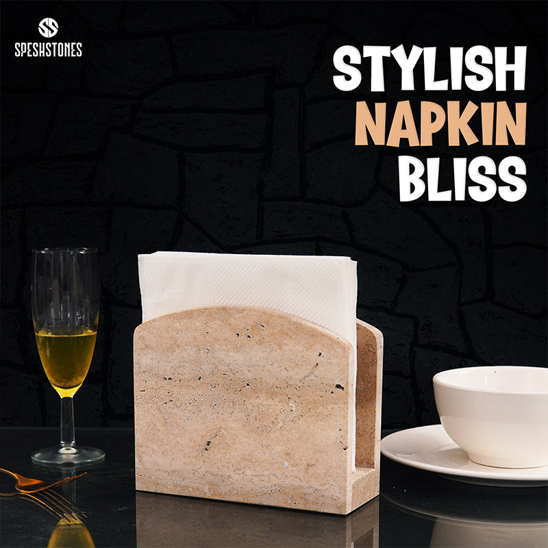 Napkin Holder Travertine