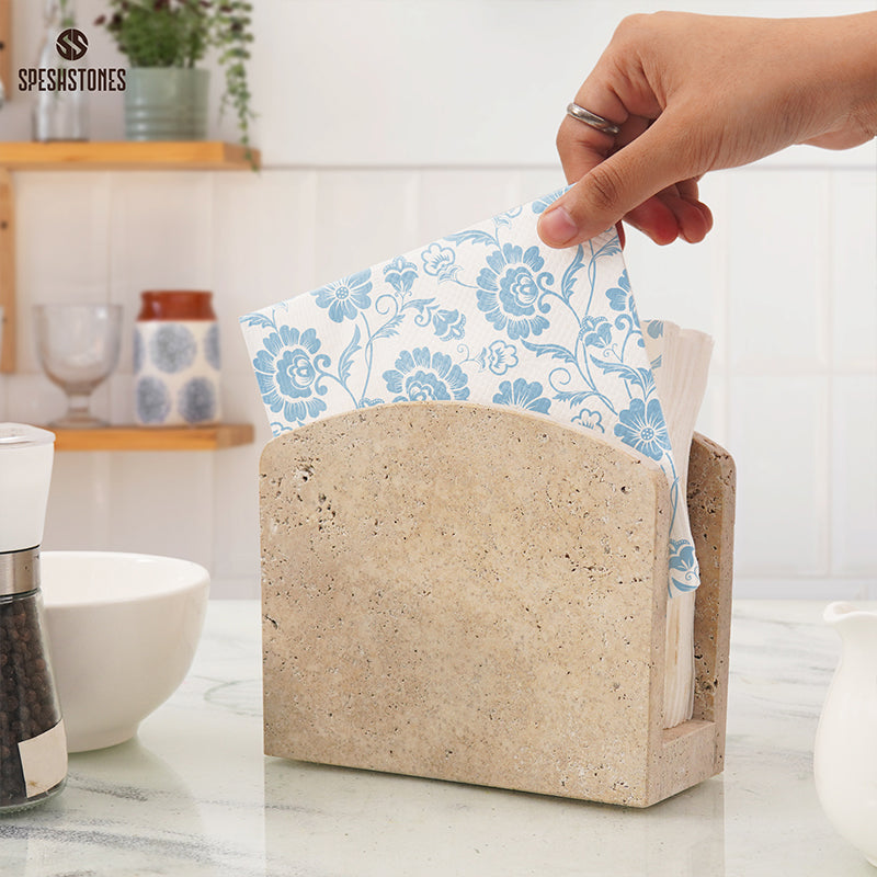 Napkin Holder Travertine