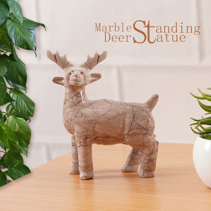 marble animal sculptures , deer statue (7)(1)