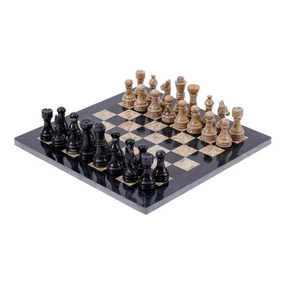 30cm12in Chess Set - Black & Coral