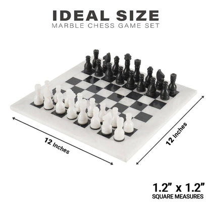 30cm/12in Chess Set - White & Black