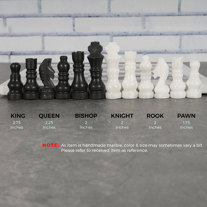 30cm/12in Chess Set - White & Black