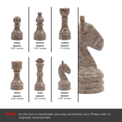 38cm15in Chess Set - White & Oceanic