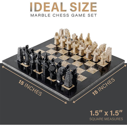 38cm15in Special Edition Chess Set - Black & Coral