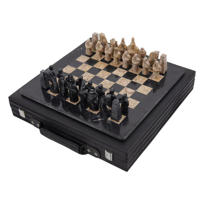 38cm15in Special Edition Chess Set - Black & Coral