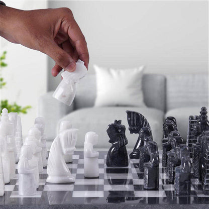 38cm15in Special Edition Chess Set - Black & White