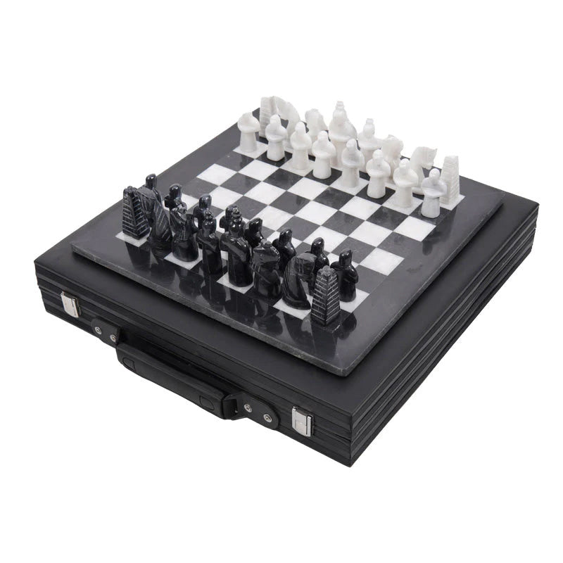 38cm15in Special Edition Chess Set - Black & White