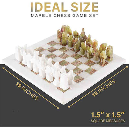 38cm15in Special Edition Chess Set - Coral & Red