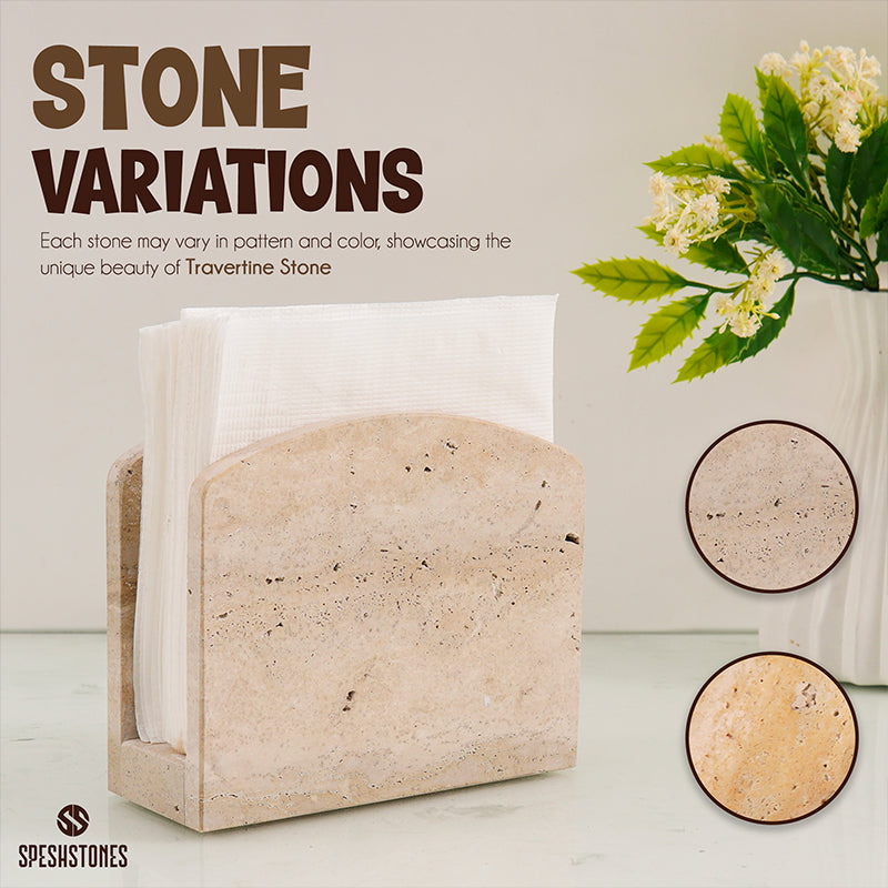Napkin Holder Travertine