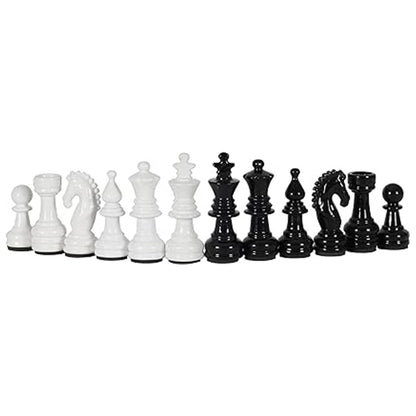 38cm/15in Metallic Figures Chess Set - White & Black