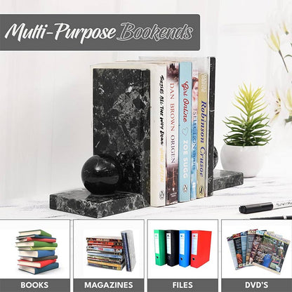 L-shaped bookends, decorative bookends, marble bookends (1)