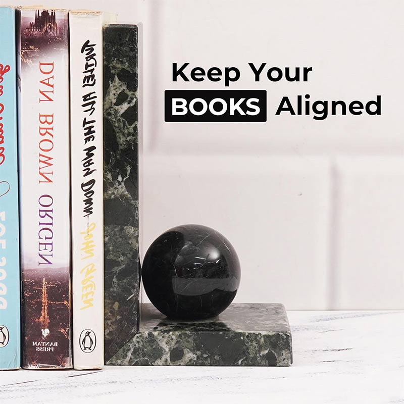 L-shaped bookends, decorative bookends, marble bookends (1)