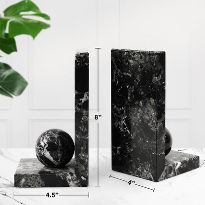 L-shaped bookends, decorative bookends, marble bookends (1)