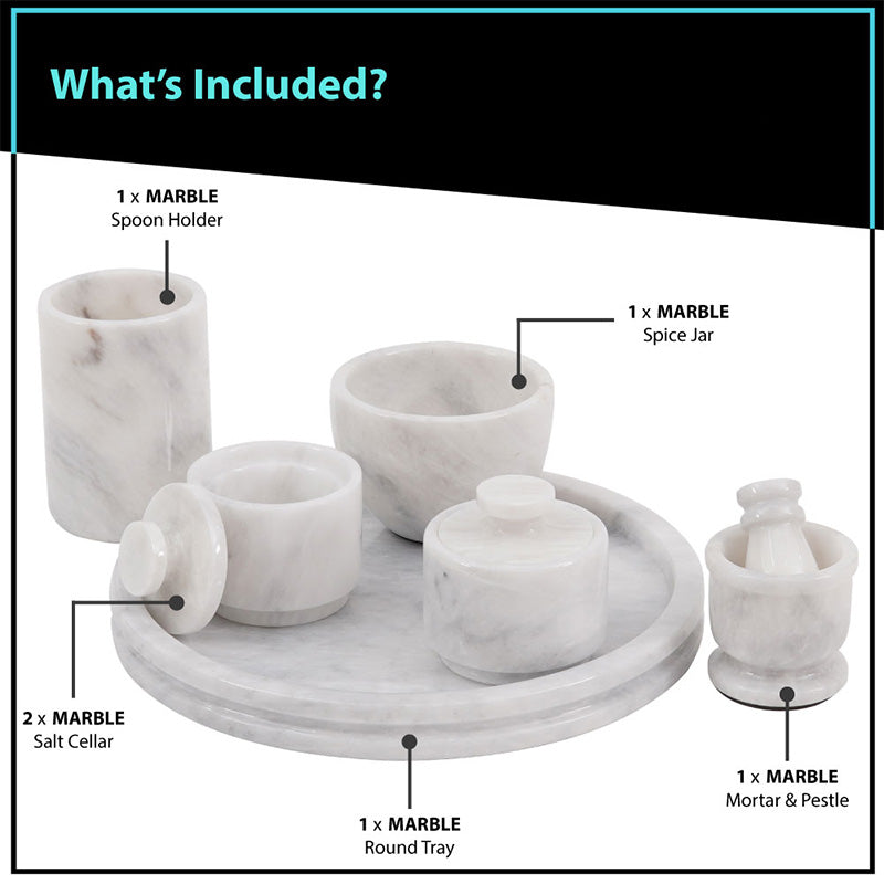 Round Tray Set with Accessories - 10in