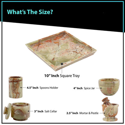 Square Tray Set with Accessories - 10in