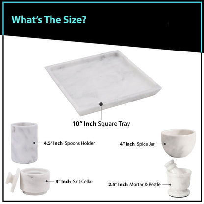 Square Tray Set with Accessories - 10in