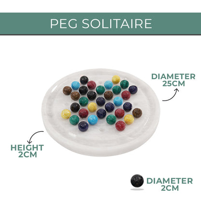 PEG SOLITAIRE WITH MIX COLOR BALLS - 25CM