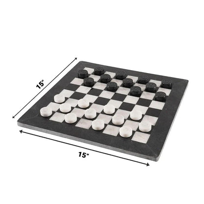 38cm/15in Chess Set - Black & White