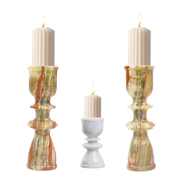 Candle Holder - set of 3 - Green