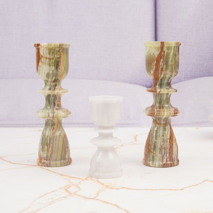 Candle Holder - set of 3 - Green