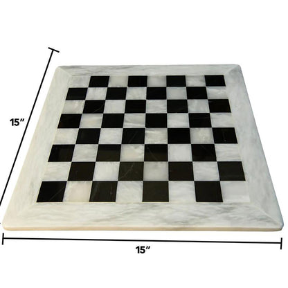 38cm/15in Chess Board - White & Black