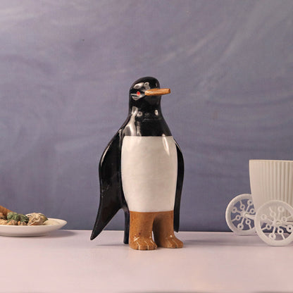 marble animal sculptures, penguin statue